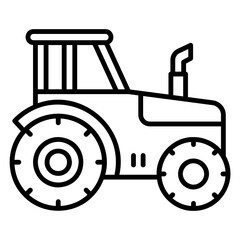 Illustration of Tractor Line Icon