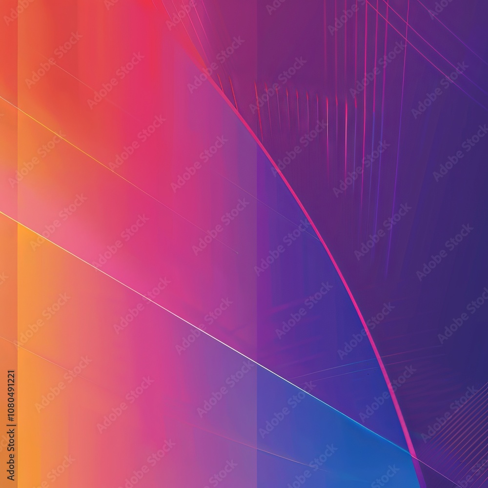 Poster A vivid abstract gradient background featuring dynamic lines and a colorful spectrum, perfect for creative design and digital art projects.