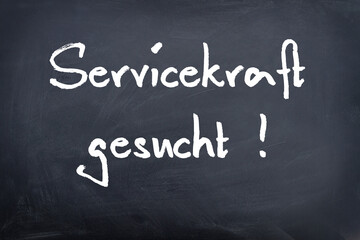 Obraz premium Servicekraft gesucht - jetzt bewerben