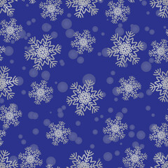 seamless pattern with snowflakes