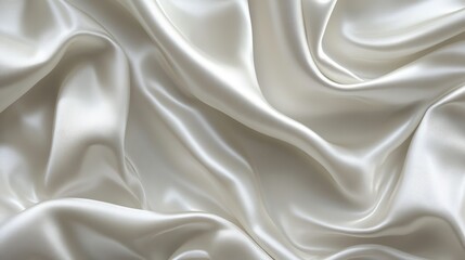 Obraz premium Elegant abstract white satin background with smooth silk texture and graceful wavy folds