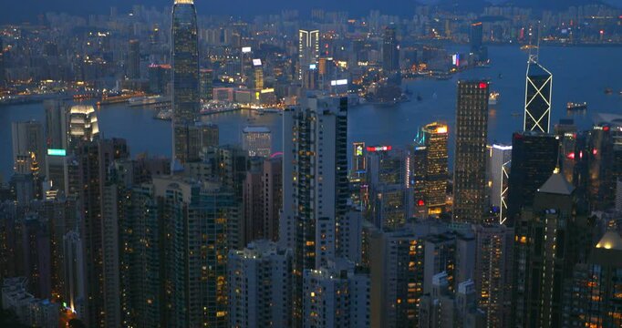 ビクトリアピークより望む香港の夜景