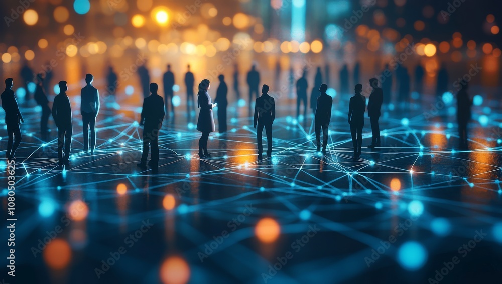 Poster the conceptual representation of business networking involves collaboration, communication, entrepre