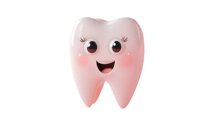 World Toothache Day. Poster art. Dental Art. Tooth emoticon isolated on transparent PNG.