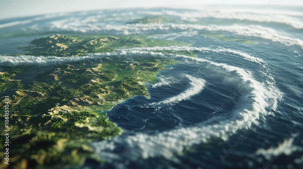 Poster ai predicting weather patterns, atmospheric science with digital models and simulations