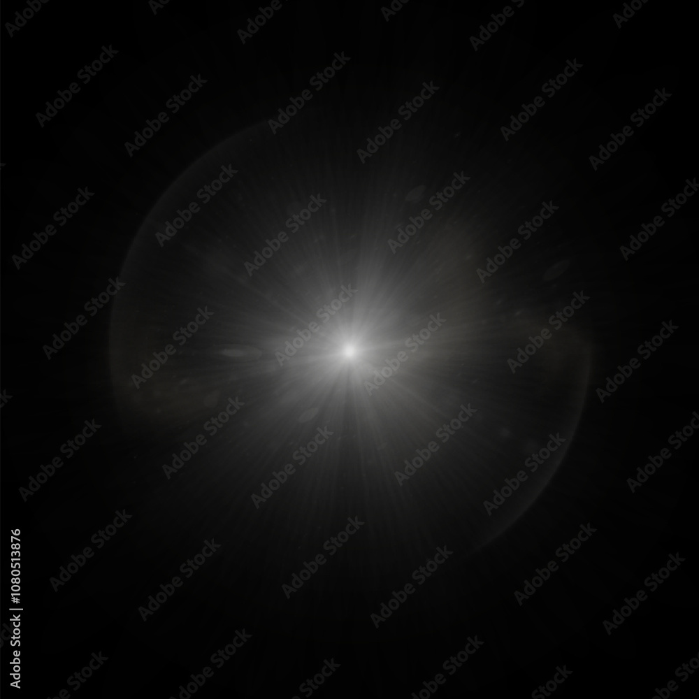 Poster bright glowing light effect. sunny bright glare. glow effect. starry glare with shimmering shine. be