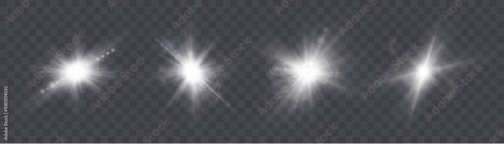 Poster bright glowing light effect. light bright glare. glowing light rays effect. star glare with shimmeri