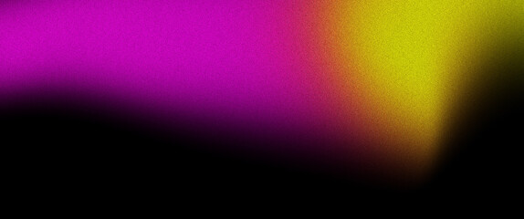 Abstract grain gradient background, dark yellow purple black noise texture effect backdrop banner cover design, copy space