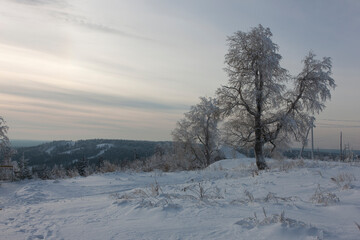 Russia Perm krai winter taiga