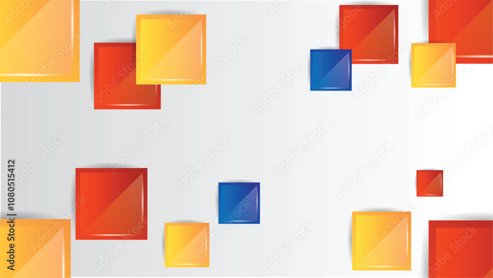 Poster colorful futuristic rectangles modern technology background 1. backgrounds and text templates hi tec