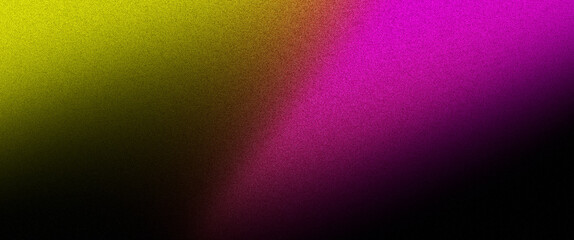 Abstract grain gradient background, dark yellow purple black noise texture effect backdrop banner cover design, copy space