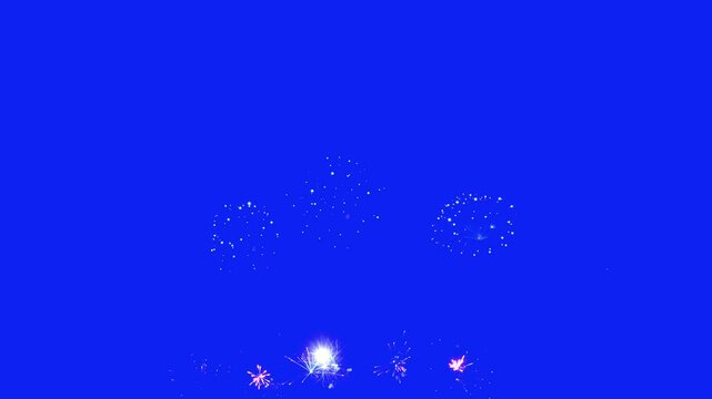 Spectacular abstract fireworks display at a festival celebrating New Year 2025 and Independence Day showcasing vibrant colors