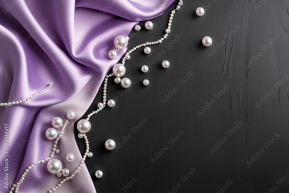 Poster soft lavender gradient textures on charcoal background with silky finish and enchanting pearl accent