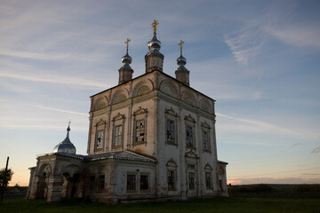 Obraz premium Russia Perm Krai Solikamsk city view on a summer cloudy day