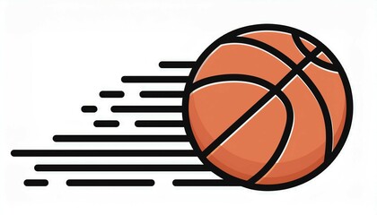 basketball ball lined icon editable stroke  illustration