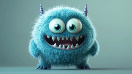 Cute Blue Monster