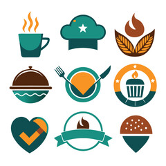 Unique Food Branding Logo Concepts for Restaurants and Cafes