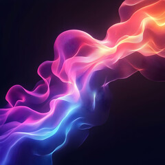 Fototapeta premium Abstract Background - Flowing Pink and Blue Light Waves