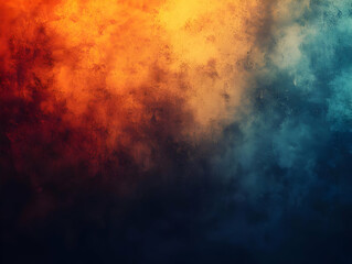 Fototapeta premium Abstract Background - Orange and Blue Textured Wall