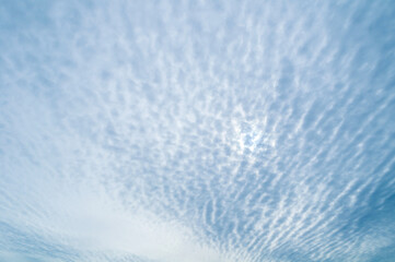 Obraz premium Blue natural sky background, cumulus white clouds in the blue sky, nature sky scene