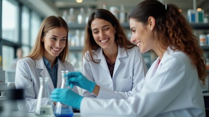 Women Scientists Collaborating in a Lab - A Symbol of Progress