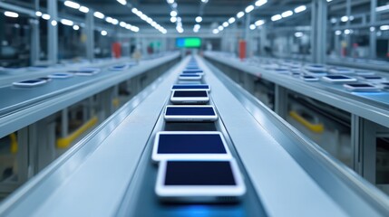 Efficient robotic system assembling mobile devices