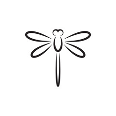 dragonfly icon vector