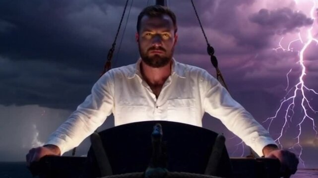 spooky ghost ship captain