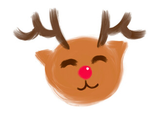Naklejka premium Christmas Reindeer