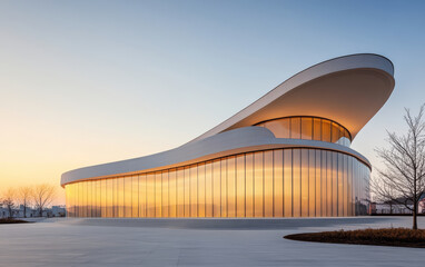 Obraz premium Minimalist modern art building space structure 