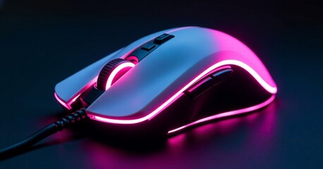 Esports Mouse With Semi Surface And LED Light Design