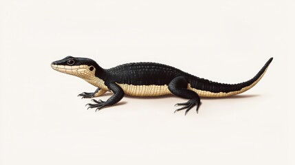 Fototapeta premium Realistic illustration of a lizard with detailed texture
