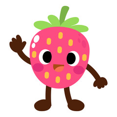 Funny Strawberry cartoon, Cute fruit 