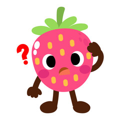 Funny Strawberry cartoon, Cute fruit 