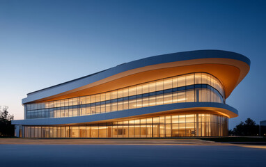 Obraz premium Minimalist modern art building space structure 