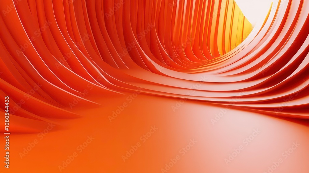 Poster Vivid orange 3d background design with space for your message - dynamic style variation