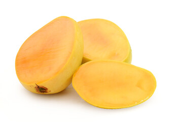 Mango fruit (Mangifera) isolated on white background
