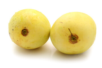 Mango fruit (Mangifera) isolated on white background
