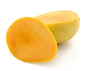 Mango fruit (Mangifera) isolated on white background
