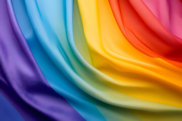 Abstract Background - Rainbow Silk Fabric Texture