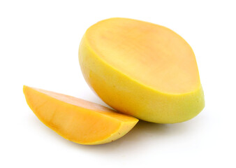 Mango fruit (Mangifera) isolated on white background
