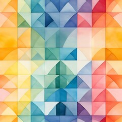 Obraz premium Geometric Rainbow Seamless Pattern, Graphic Seamless Pattern