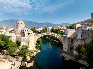 defaultAerial View of Mostar and the Historic Stari Most