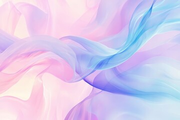 Obraz premium Abstract Pastel Blue and Pink Fabric Waves