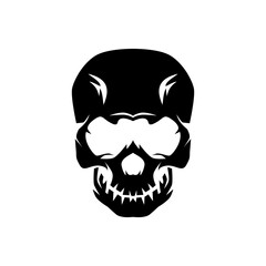 Cool skull logo. Skull vector illustration.