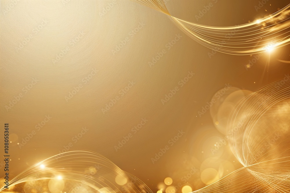 Poster elegant abstract golden background with soft textures and dynamic light effects