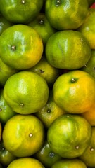 Green fruit orange for background
