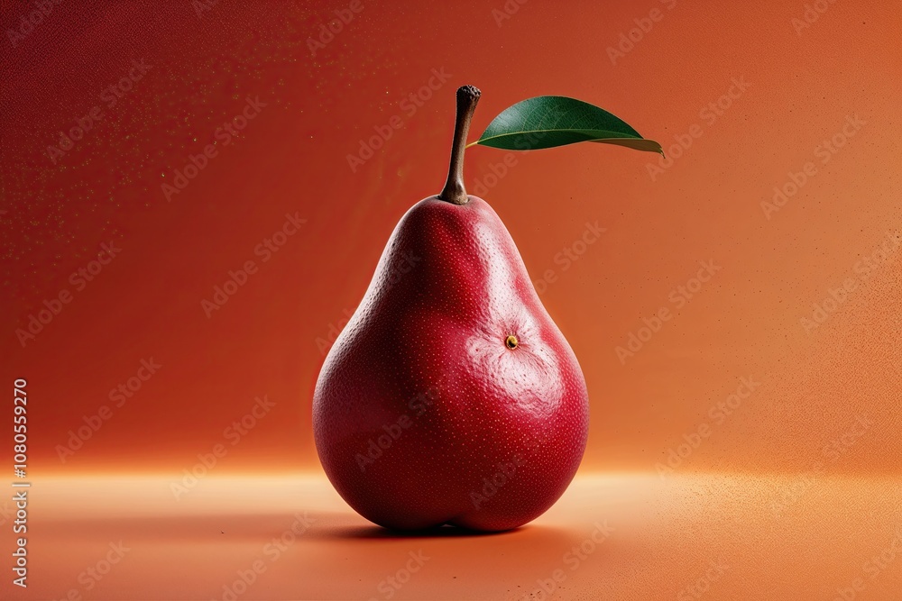 Aufkleber vibrant orange ruby pear gradient canvas featuring subtle noise texture and striking design space