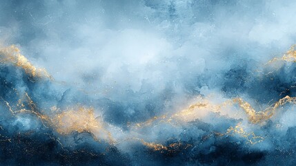 A serene abstract depiction of clouds with a golden accent, evoking calmness and inspiration.