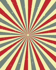 Old grunge sunrays background, vector	